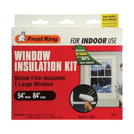 Frost King Frost King Clear Indoor Window Film Insulator Kit 54 in. W X 84 in. L V74